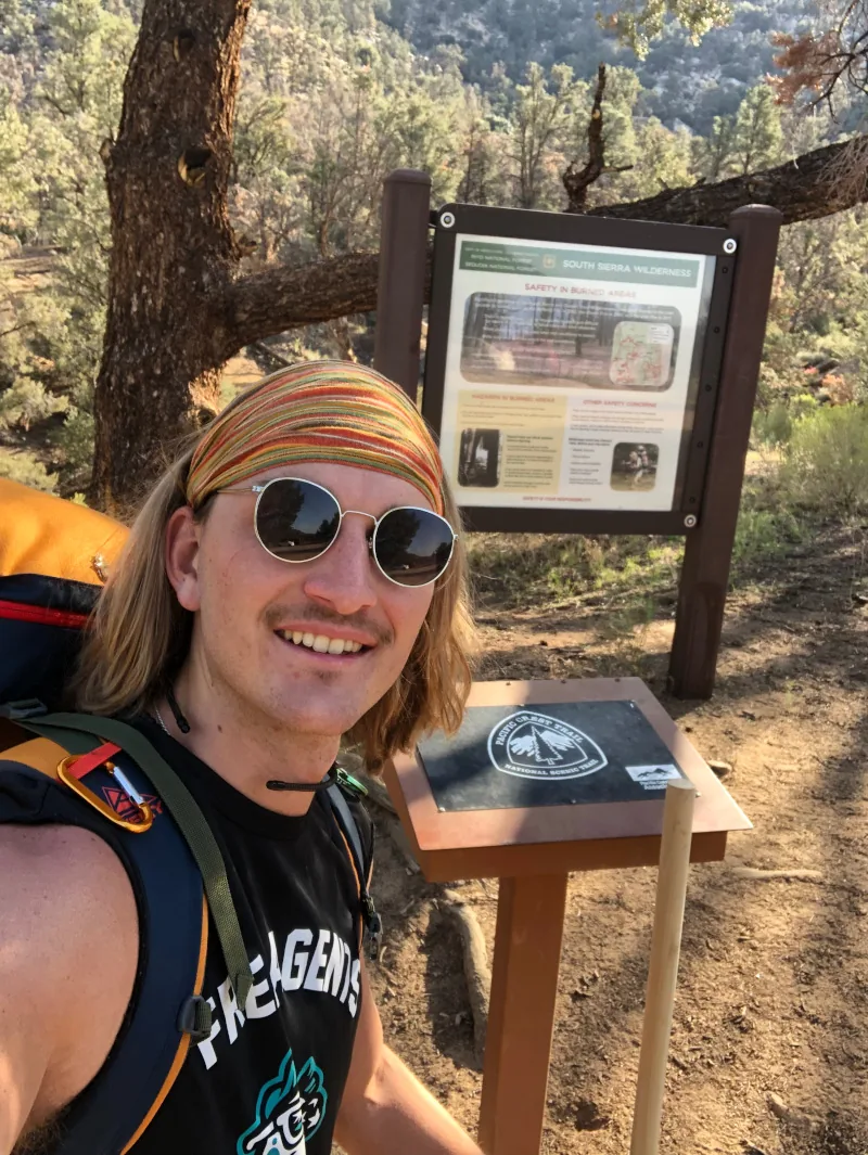Austin out on a hike