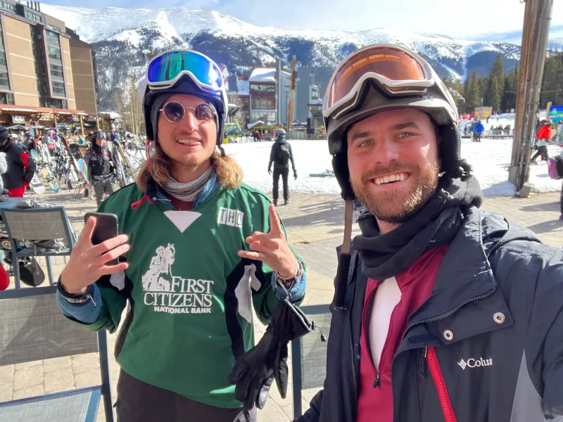 Austin shredding the mountain on skis
