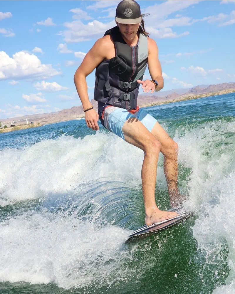 Austin wake surfing on the lake